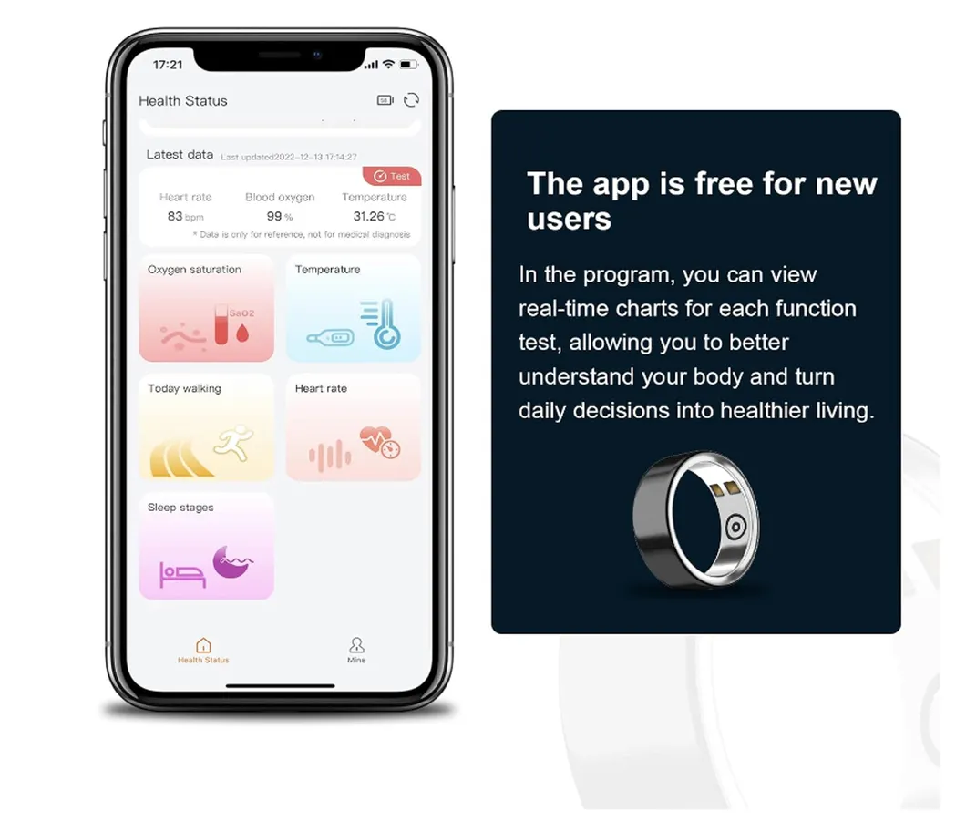 Health Ring Wearable Smart Ring