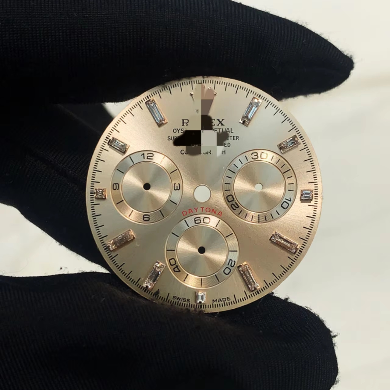 Customized Precision Cutting Color Gradient 40mm Stainless Steel + Cultured Diamond Watch Bezel Set for Brand Watch Parts