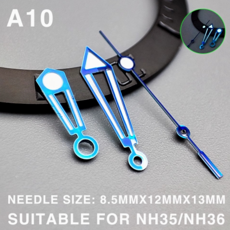 High Quality SPARKTIME Universal Stainless Steel Watch Hands Set 4 Colors Blue Green Luminous Function NH35/NH36 Mechanical