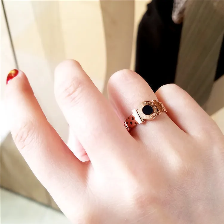 Titanium Steel Personality Fashion Watch Ring Female Trend Simple Ring