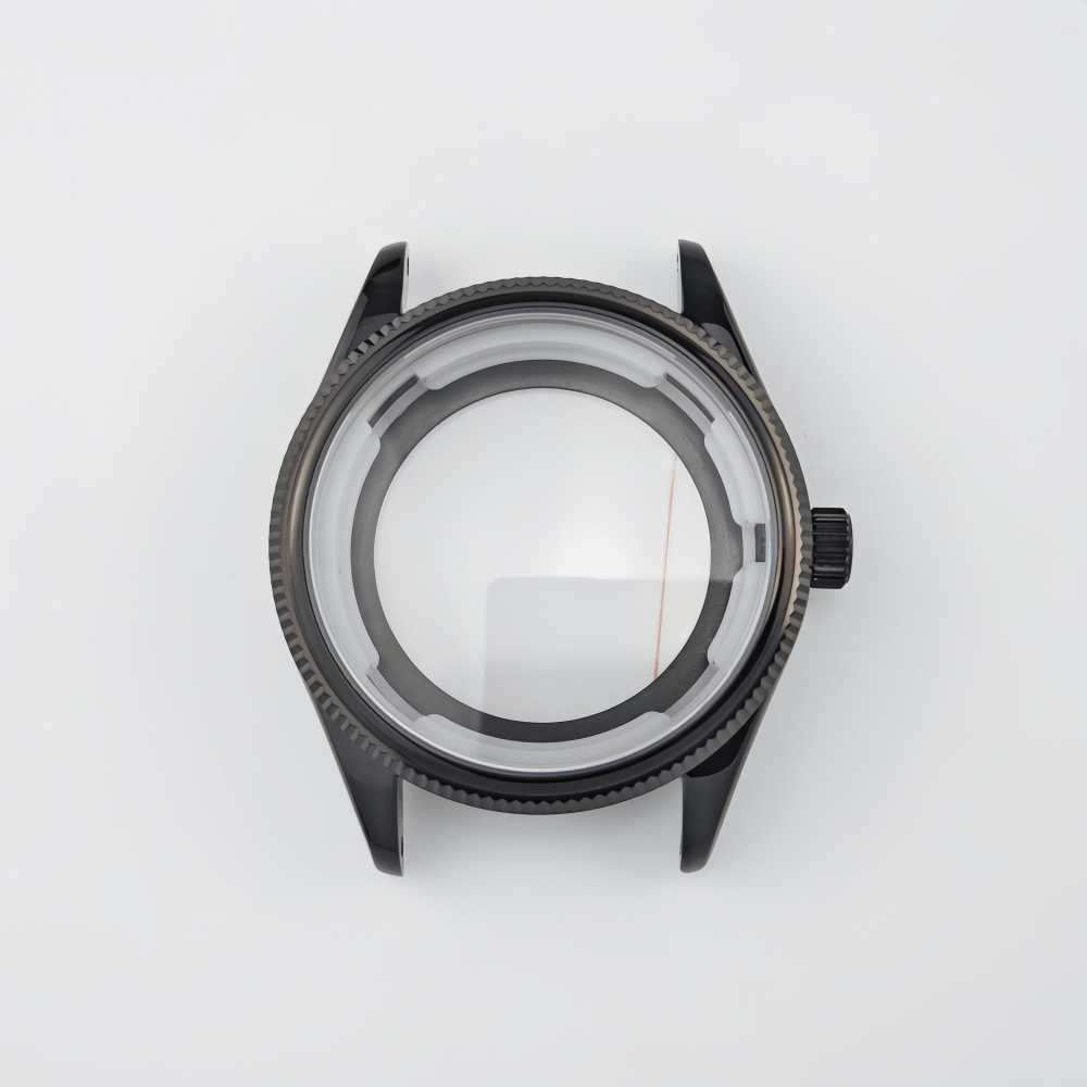 OEM customized 316 Stainless Steel Watch Case 39mm waterproof transparent back case suitable for NH35/NH36/nh38/nh34 Movement