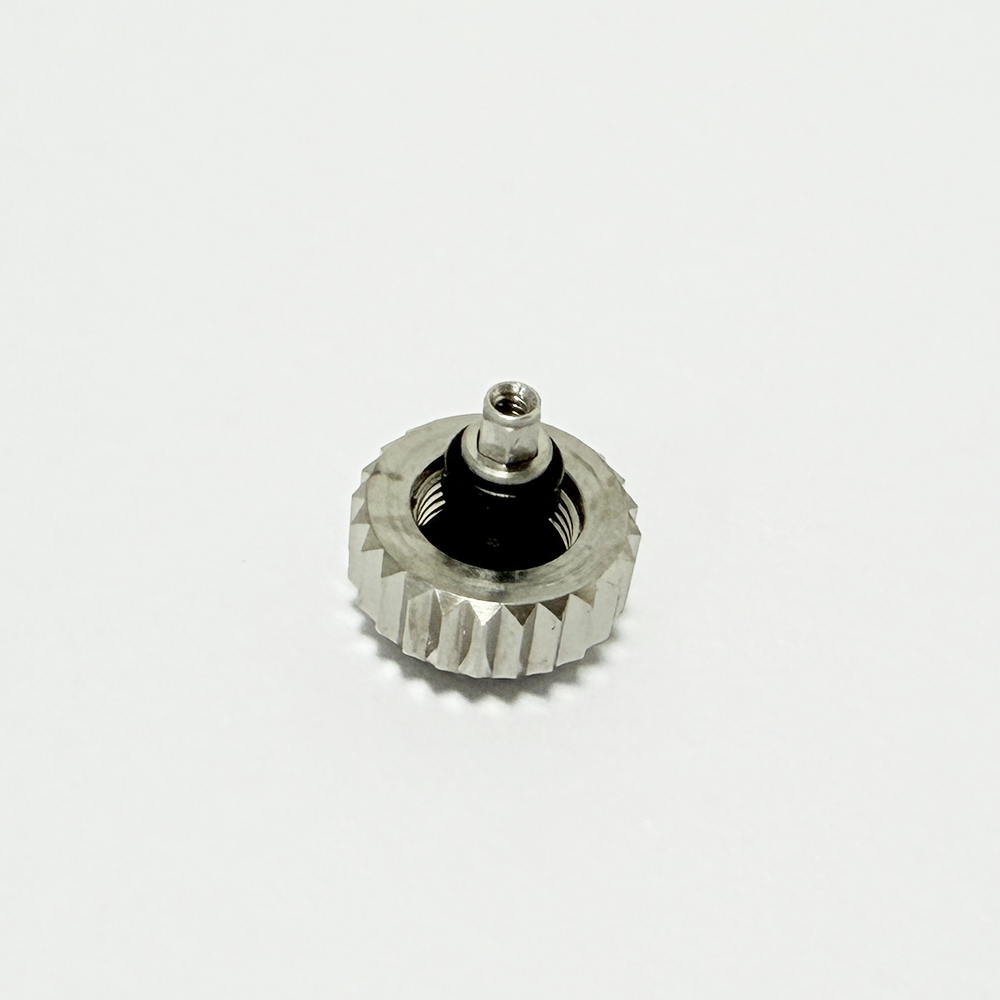Watch Accessories Silver Polished Titanium Sharp Teeth Custom Made Screw Watch Crown 6mm 7mm 8mm Fit for NH35/NH36/ETA 2824