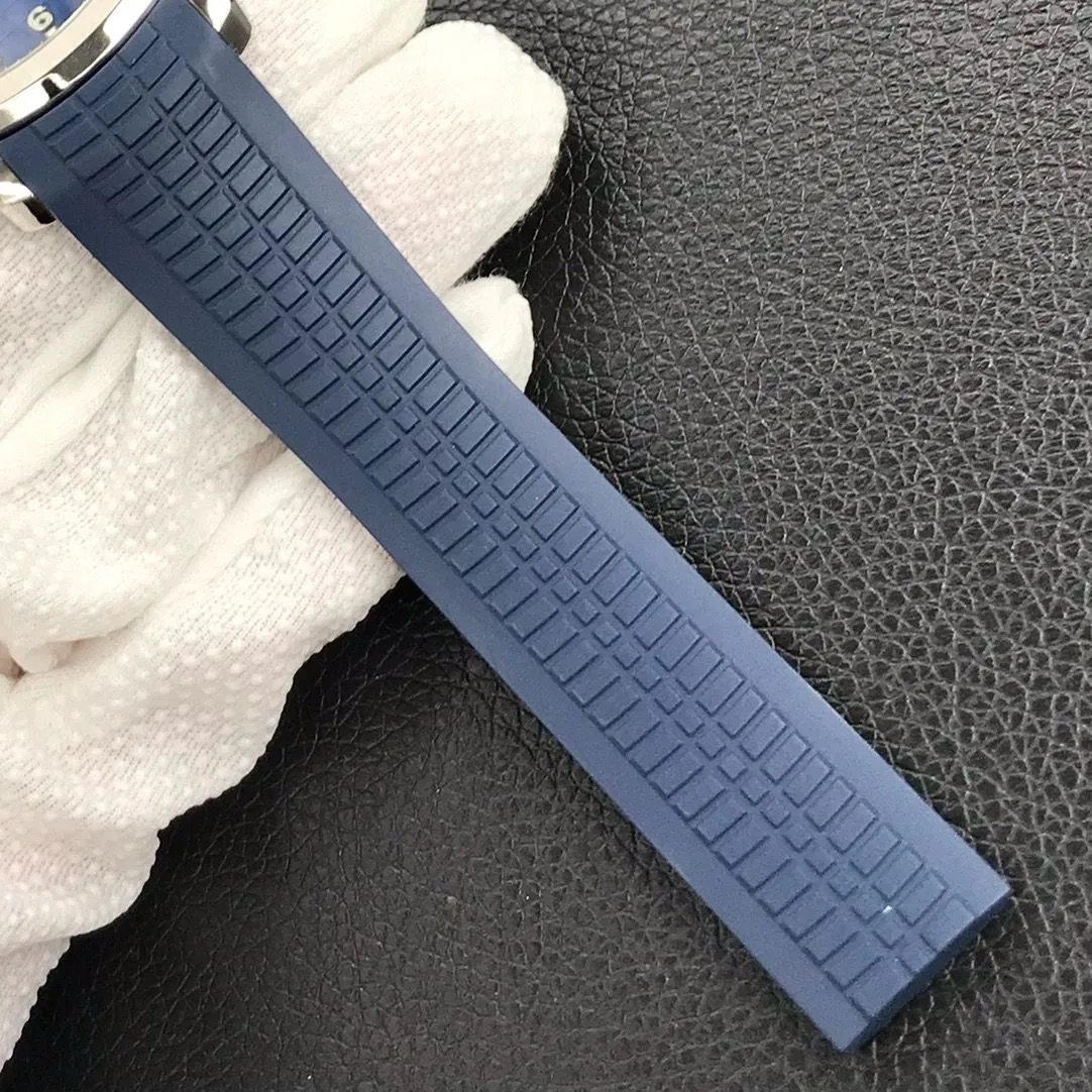 Ppf Factory 1: 1 Original Replica Luxury Men's Automatic Stainless Steel Watch with Blue Crocodile Pattern Luminous Markers and Date Dial