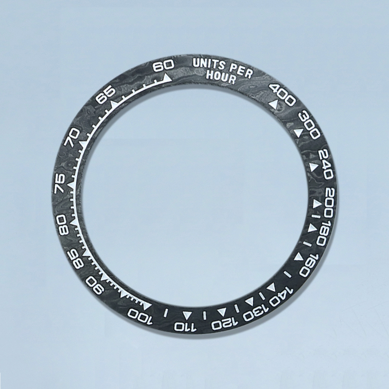 Custom 38.5mm* 30.5mm Watch Parts 4130 Pure Carbon Fiber Bezel for Daytona