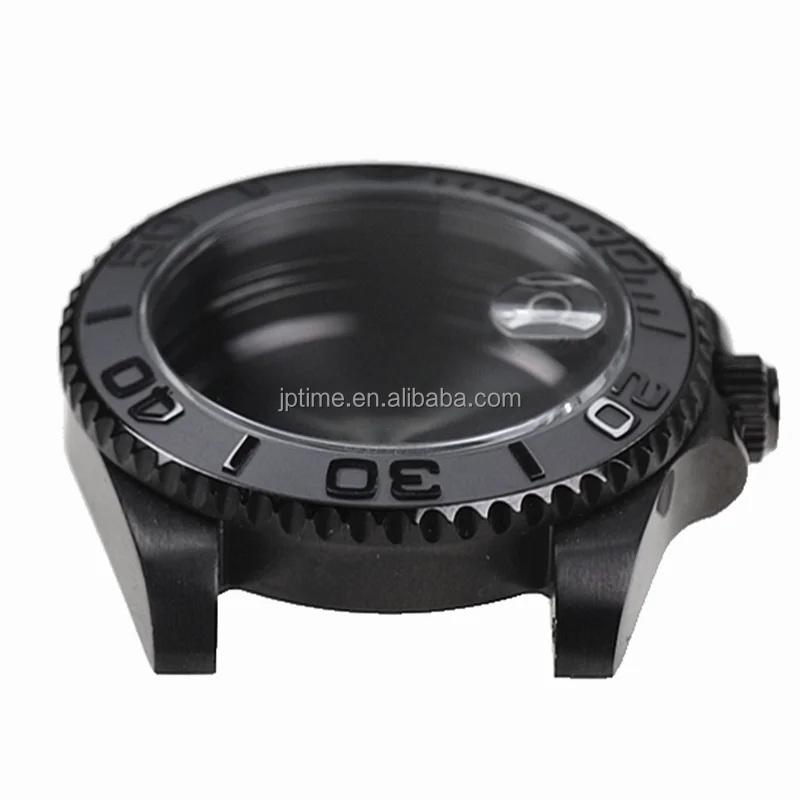 5ATM Waterproof Ceramic Bezel Insert Transparent Case Back Sapphire 40mm NH35 Stainless Steel Watch Case