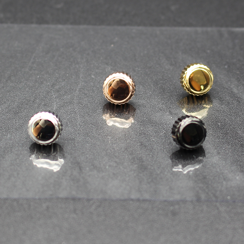 Custom Made Automatic Black Watch Crown Kits Waterproof Metal Design with OEM ODM Silver Rose Gold Brand Logo
