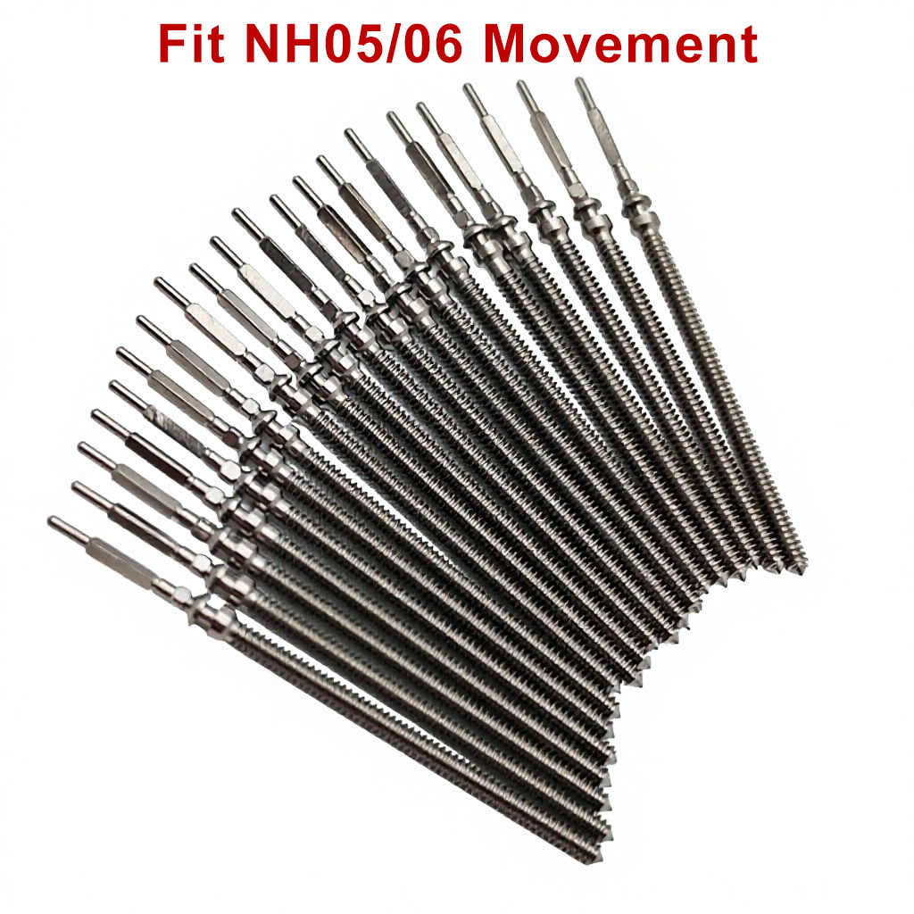 NH05/06 Watch Crown Stem Stainless Steel Spare Part HT5002 (13mm/21mm) for NH05/06 Movement Watch Repair Tool Accessories