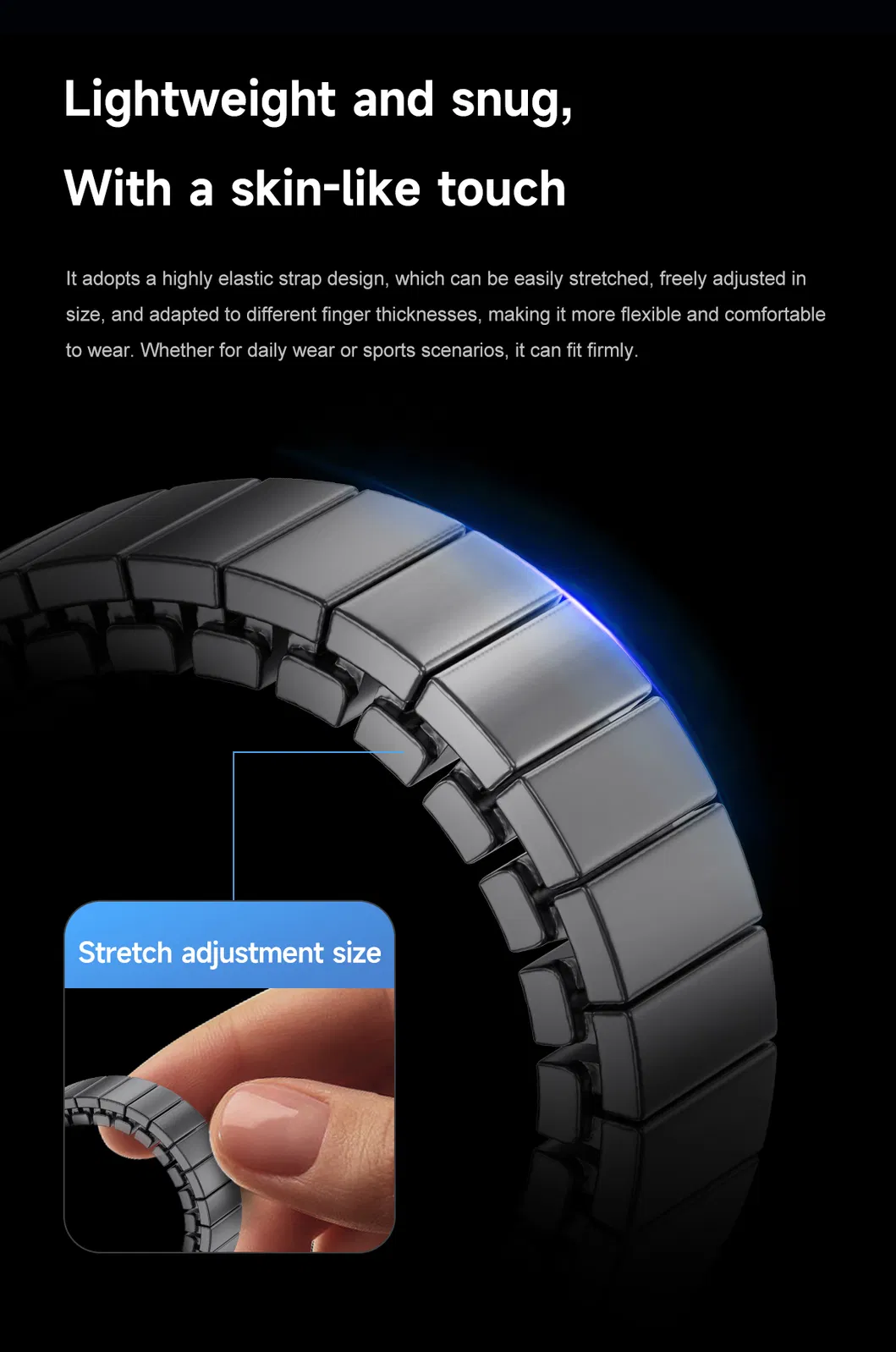 Luxury Men Quartz Watch Wr01 Finger Watch with Sleep Monitoring Health Smart Ring
