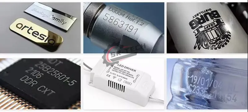Laser Marking Samples on Metal Parts
