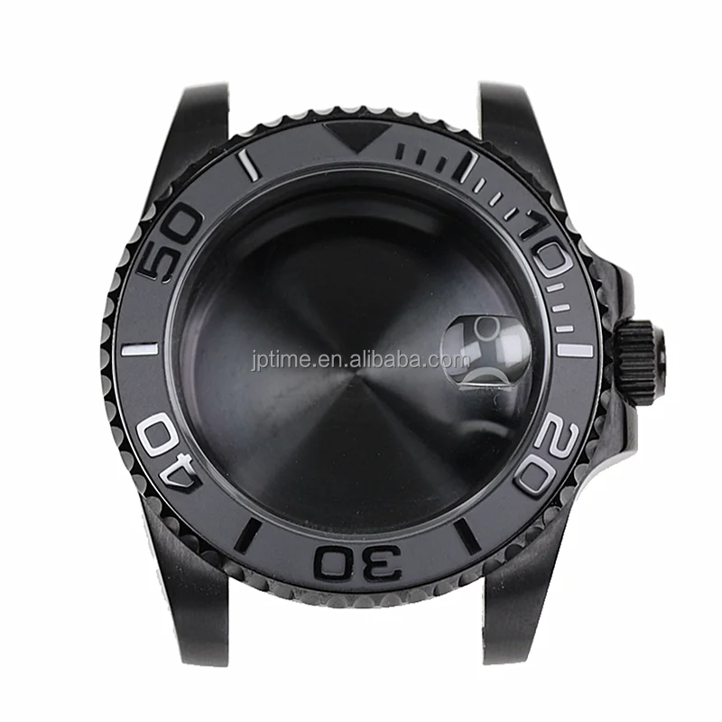 5ATM Waterproof Ceramic Bezel Insert Transparent Case Back Sapphire 40mm NH35 Stainless Steel Watch Case