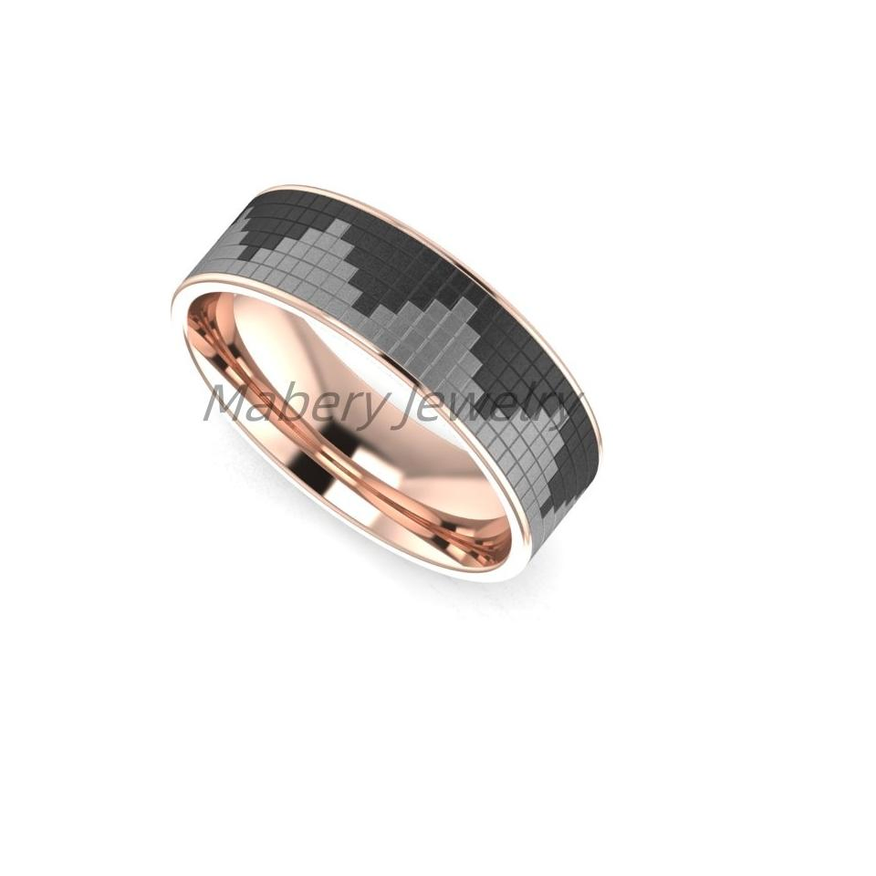 Men's Accessory Set: Ring, Watch, Cufflinks in Stainless Steel