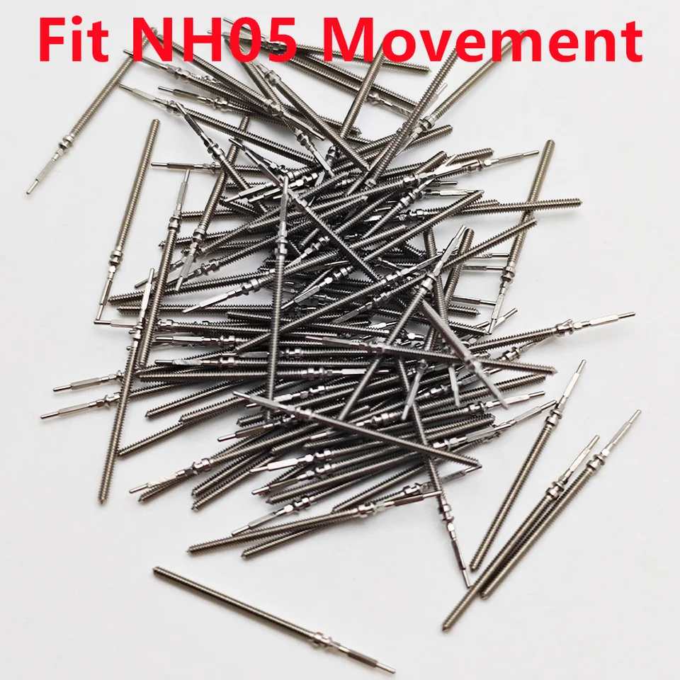 NH05/06 Watch Crown Stem Stainless Steel Spare Part HT5002 (13mm/21mm) for NH05/06 Movement Watch Repair Tool Accessories