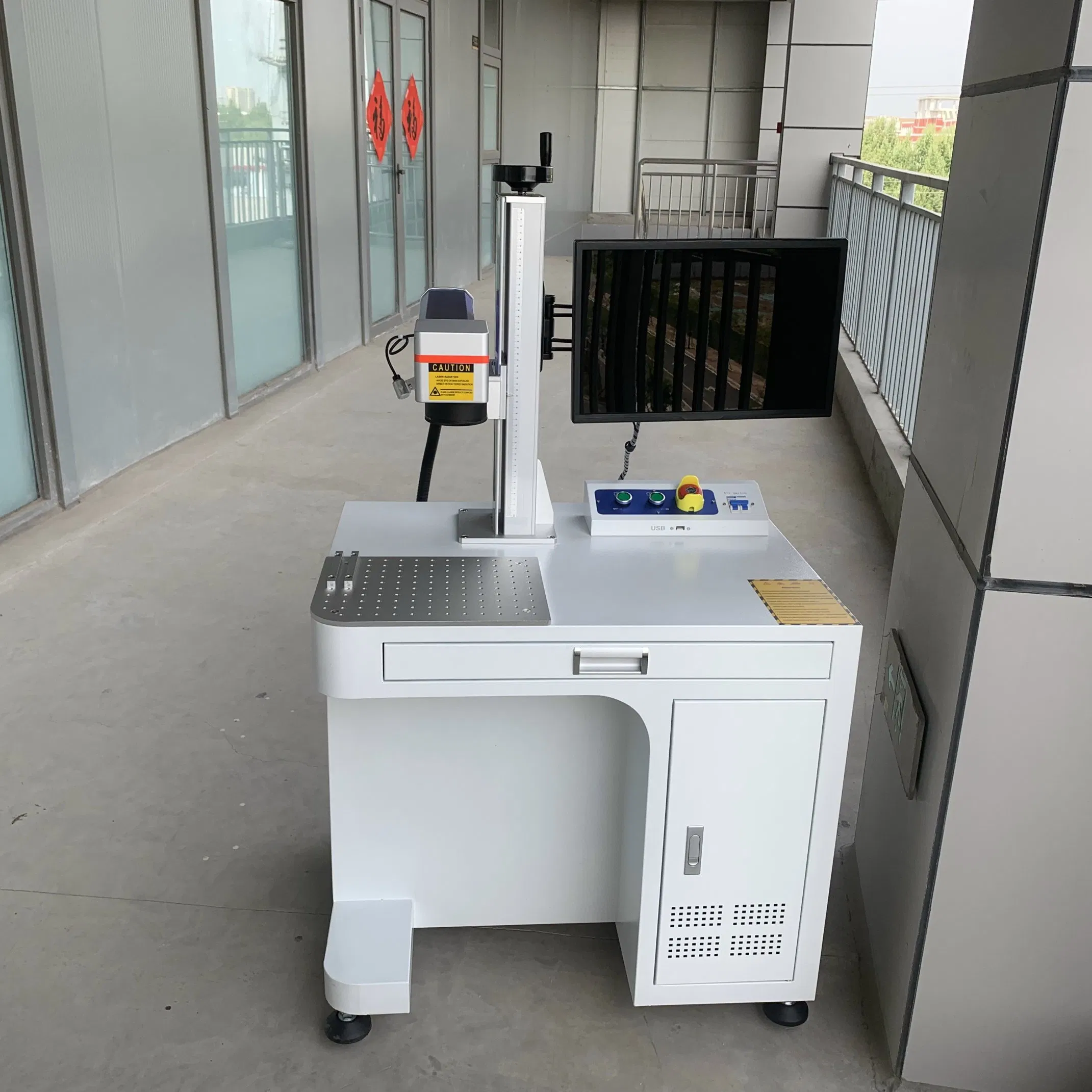 60W Fiber Laser Marking Machine Laser Marker for Metal Plastic