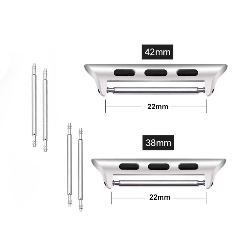 Stainless Steel Breathable Smartwatch Luxury Lugs Connector Strap Adapter for Watch Series 10 9 8 7 6 SE 2 SE Buckle