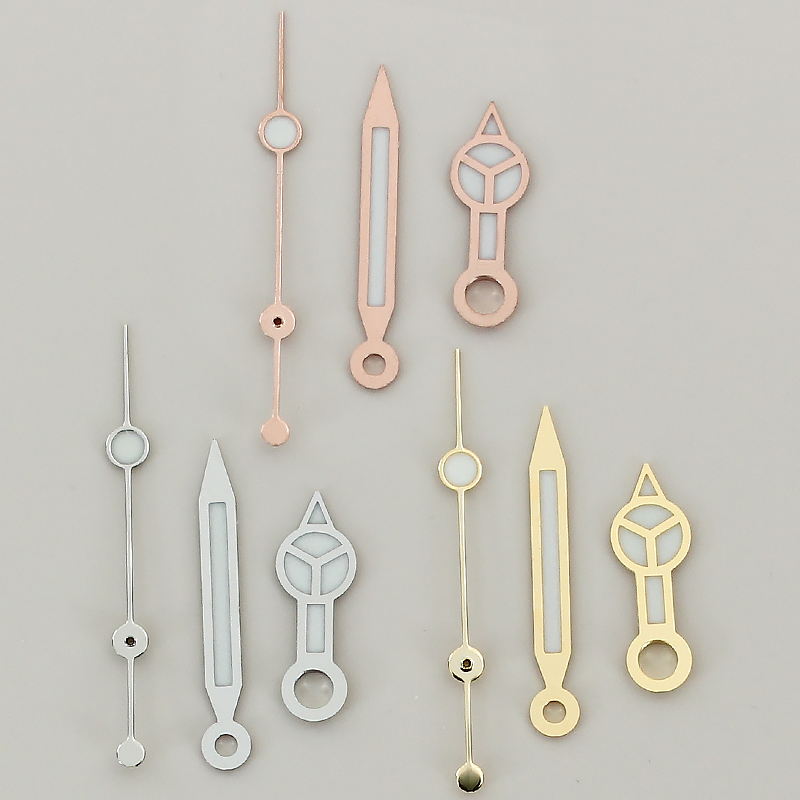 Three-Hand Luminescent Green Edge with Stainless Steel Material Hands for NH35/36/4R/7S Movement Silver/Gold/Rose Gold