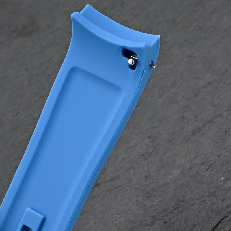 Top Grade Rubber Curved Lug End With Quick Release With Pin Buckle Watch Strap for Moonswatch Replace Watchband