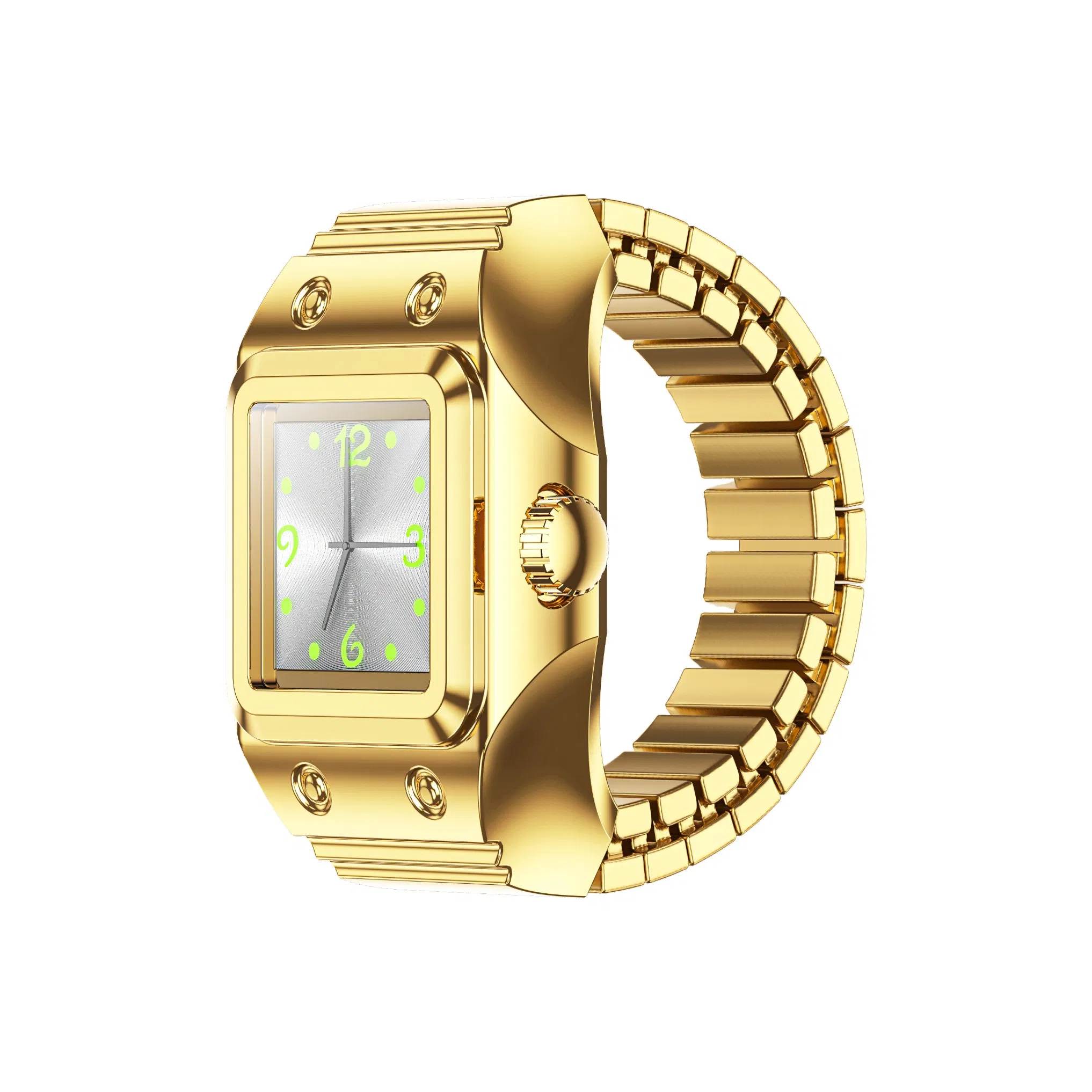 Wr01 Digital Finger Watch IP68 Waterproof Men Sport Quartz Watches Retractable Strap Smart Ring