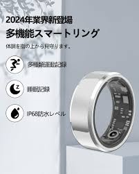 Titanium Rings for Men Smart Watch with Heart Rate