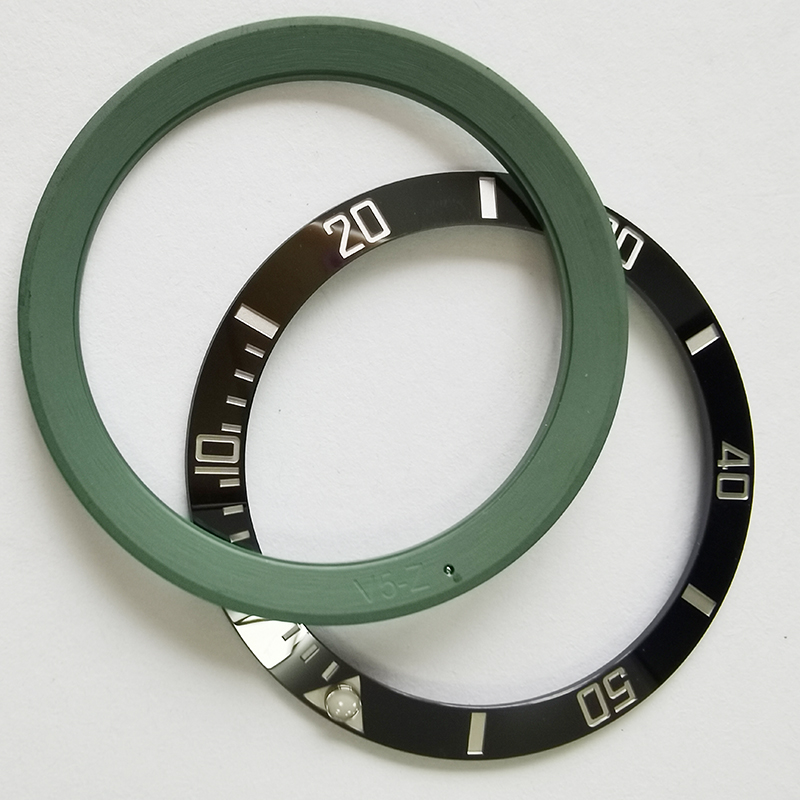 Titanium Silvery Color Word Ceramic 38.5mm Bezel for SUB 41mm 126610 126613 Automatic Watch
