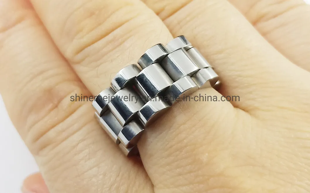 European and American Hip-Hop Titanium Steel Niche Watch Ring SSR2616 Detail 2