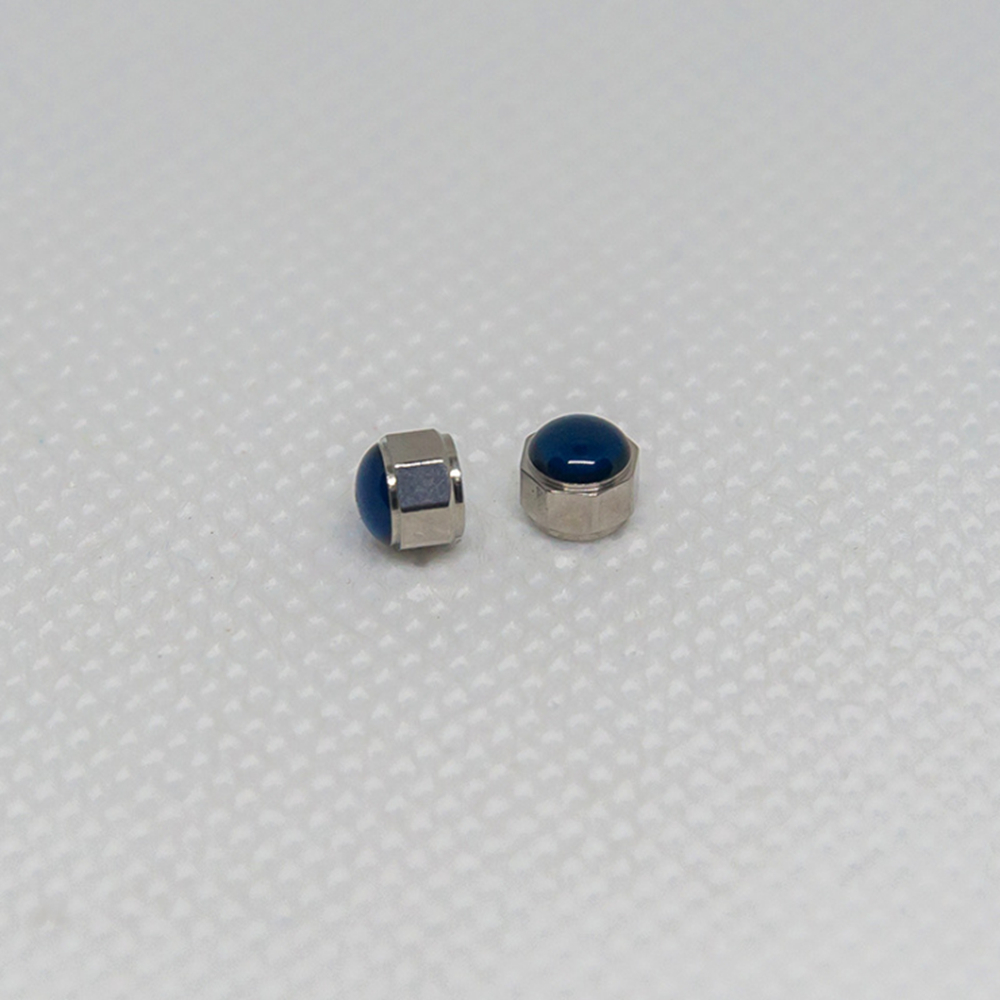 Add Blue Diamond Custom Machining Stainless Steel 316l Screw Stem Blue Color Watch Crown