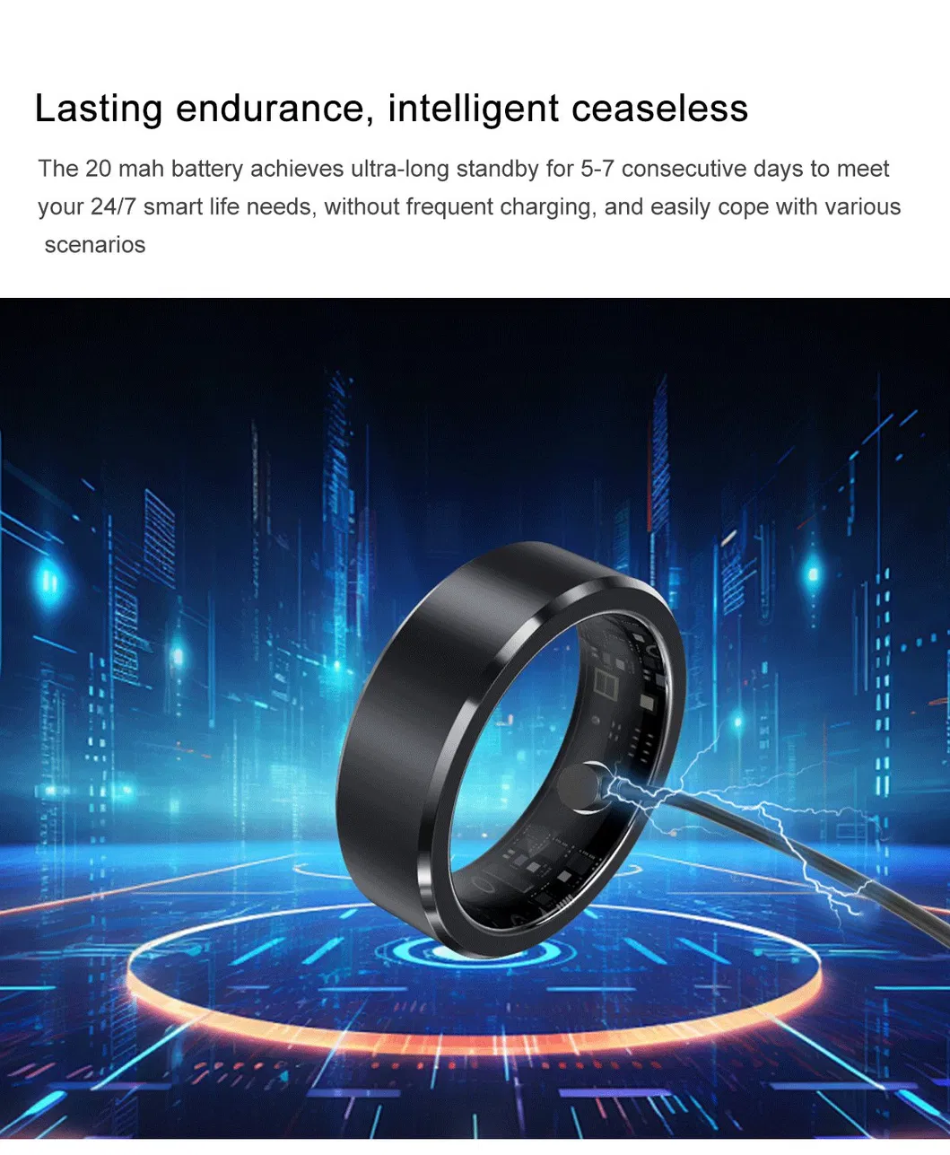 Waterproof Smart Intelligent Ring Activity Fitness Health Blood Oxygen Smart Ring Watch