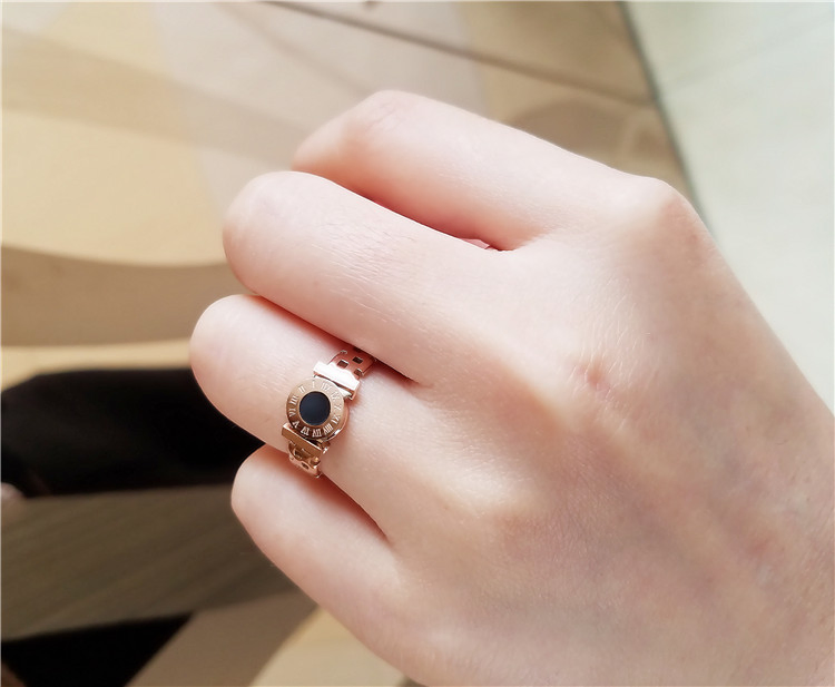 Titanium Steel Personality Fashion Watch Ring Female Trend Simple Ring