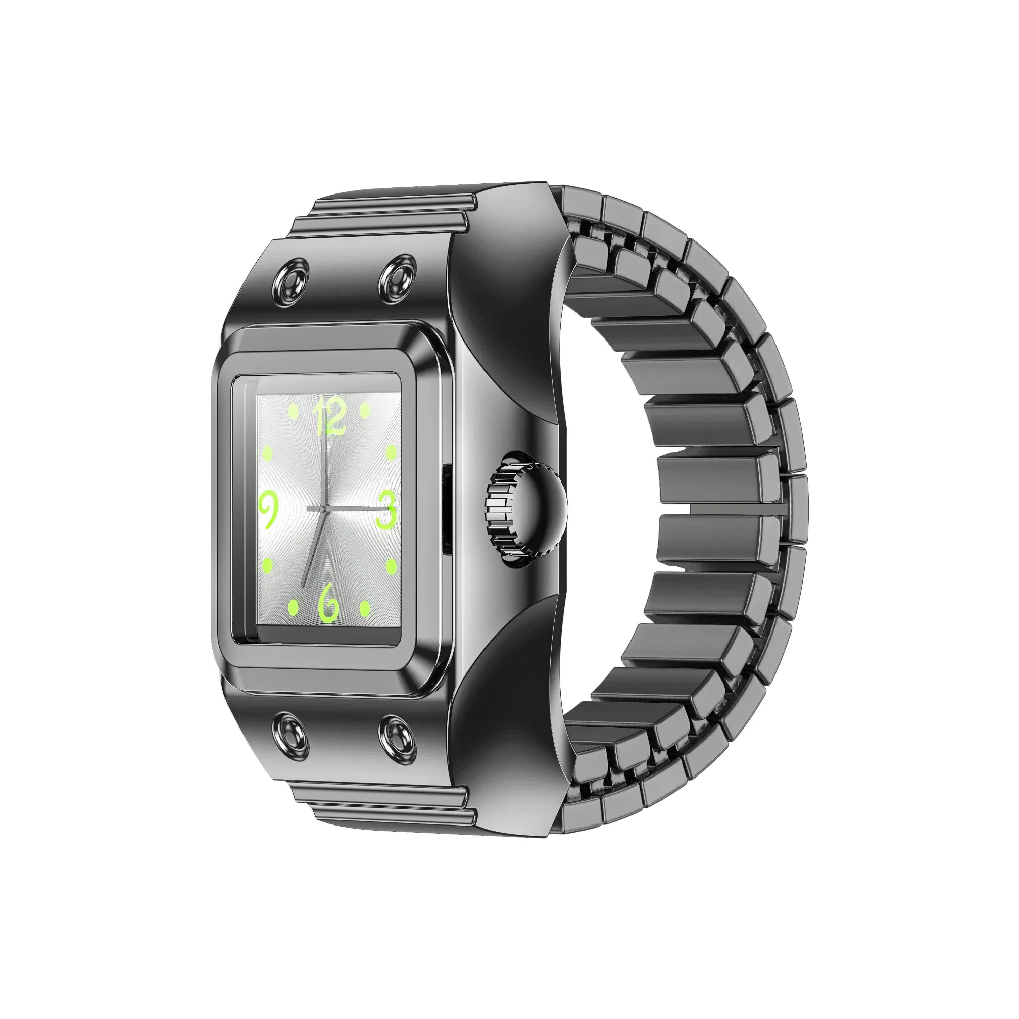 Wr01 Digital Finger Watch IP68 Waterproof Men Sport Quartz Watches Retractable Strap Smart Ring