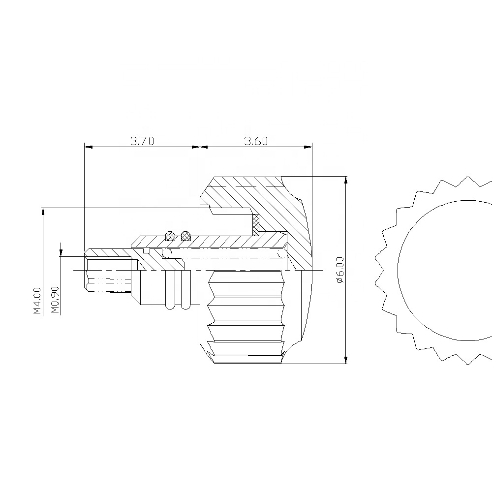 316L Stainless Steel 6.0mm Watch Crown 20ATM SKX007 Movement with Screw NH35 NH36 Watch Parts