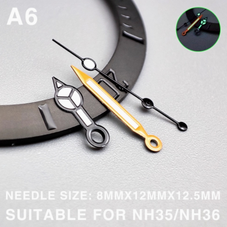High Quality SPARKTIME Universal Stainless Steel Watch Hands Set 4 Colors Blue Green Luminous Function NH35/NH36 Mechanical