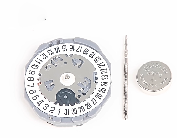 VJ24B Stainless Steel Watch Movement Accessories Includes Waterproof Battery and Stem for Watch Repair