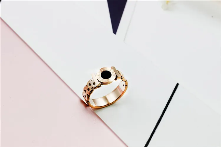 Titanium Steel Personality Fashion Watch Ring Female Trend Simple Ring
