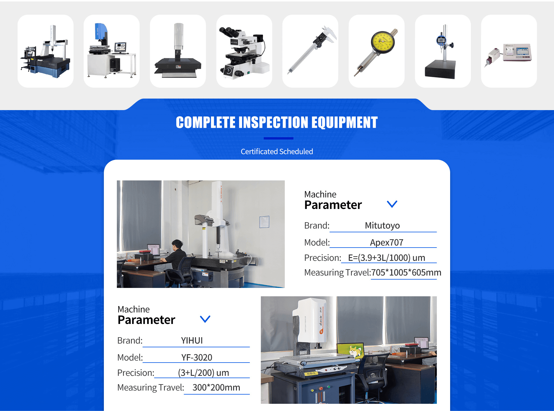Quality Control Equipment