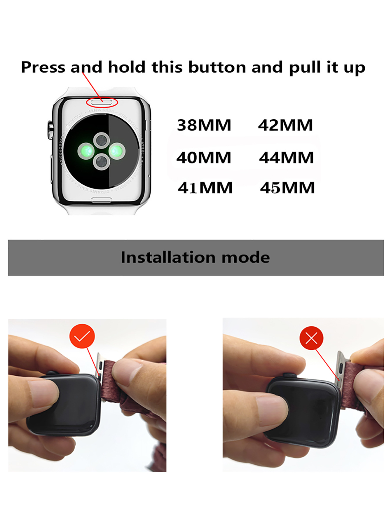 Upro One Body Metal Nylon Milanese Watch Band Strap Lugs Adapter Connector for apple Watch Strap Band 38/40/41/42/44/45/49mm