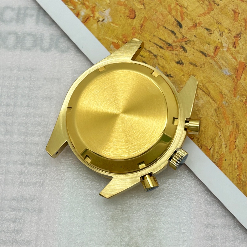 Rose Gold Stainless Steel 39.7mm Multifunctional Watch Case Bezel Seiko VK63 Quartz Movement Fits 20mm Steel Strap Mainland