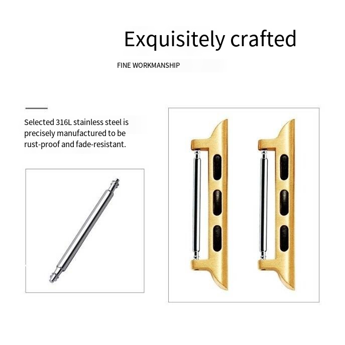 Stainless Steel Breathable Smartwatch Luxury Lugs Connector Strap Adapter for Watch Series 10 9 8 7 6 SE 2 SE Buckle