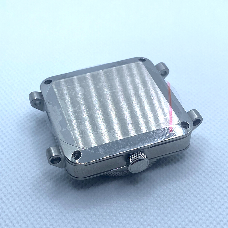 Square Case Watch Accessories Stainless Steel sealed Back Cover 42MM Steel Ring for NH35/36 SKX007 SKX009 Movement Watches