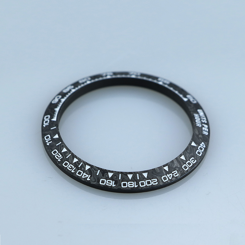 Custom 38.5mm* 30.5mm Watch Parts 4130 Pure Carbon Fiber Bezel for Daytona
