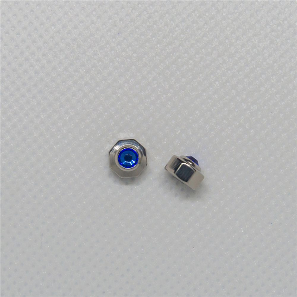 Add Blue Diamond Custom Machining Stainless Steel 316l Screw Stem Blue Color Watch Crown