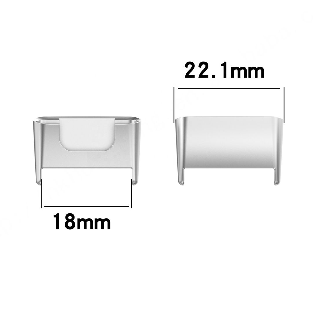 2PCS HUANLONG Fashion Stainless Steel Strap Connector Adapter for Band 7 Pro Smart Watch Lugs Replacement
