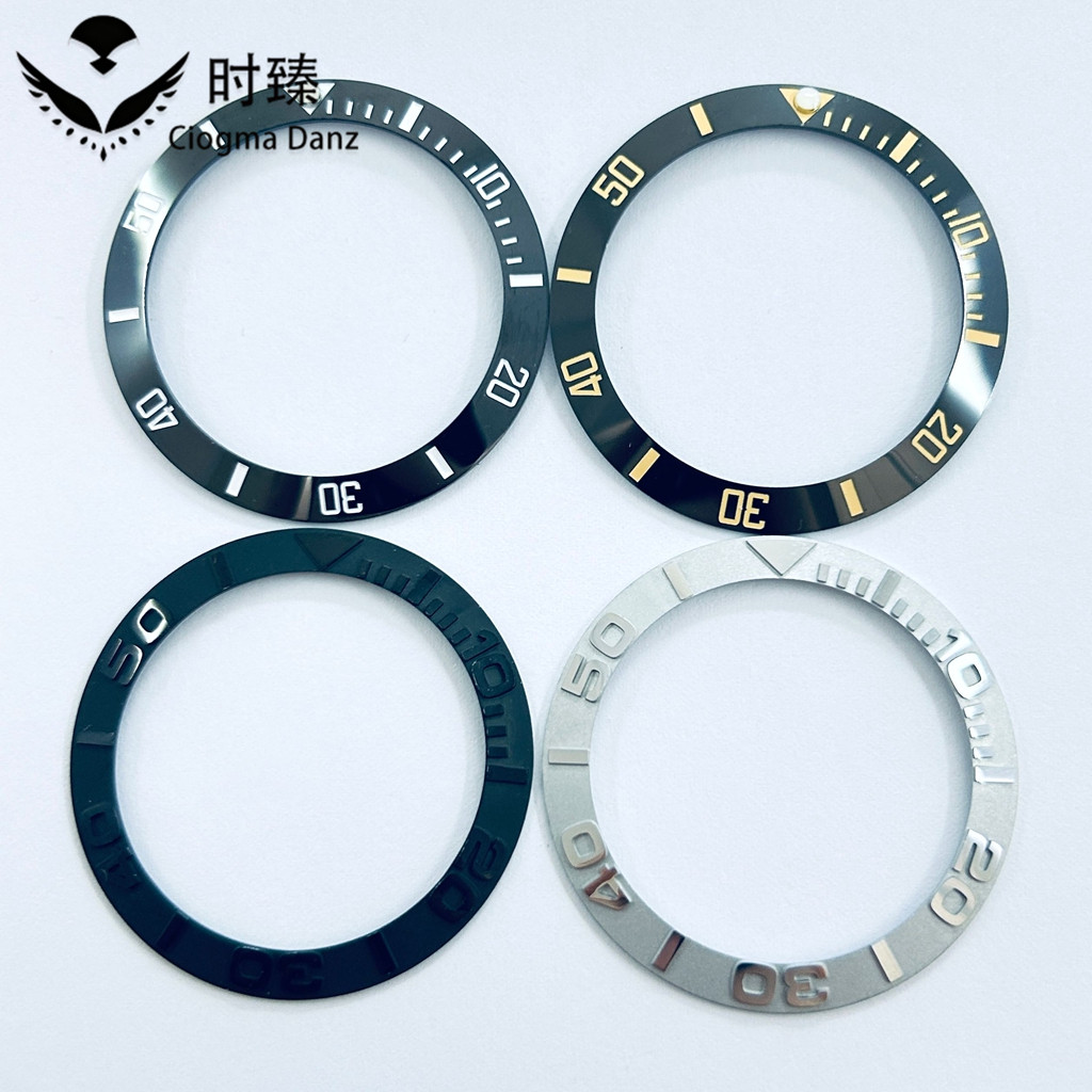 Factory Direct 40mm/31.5mm Black Ceramic Aluminium Sloping Bezel Fit 44mm Watch Case Watch Accessories Parts SEA Bezel Insert