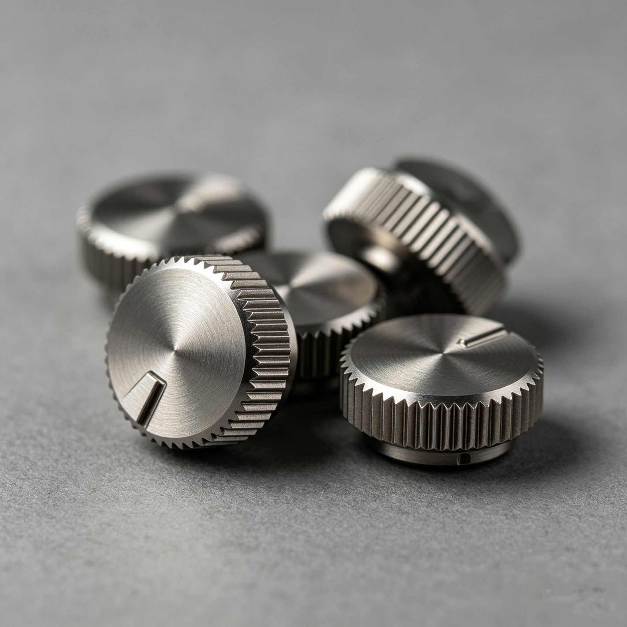 Xiamen OEM Factory Custom TC4 Titanium Watch Crowns High Precision Auto Lathe Machining Service Knob