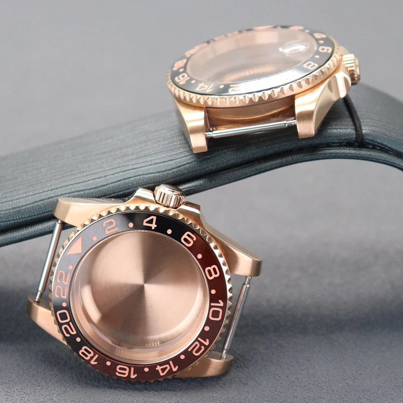 5ATM Waterproof Ceramic Bezel Insert Transparent Case Back Sapphire 40mm NH35 Stainless Steel Watch Case