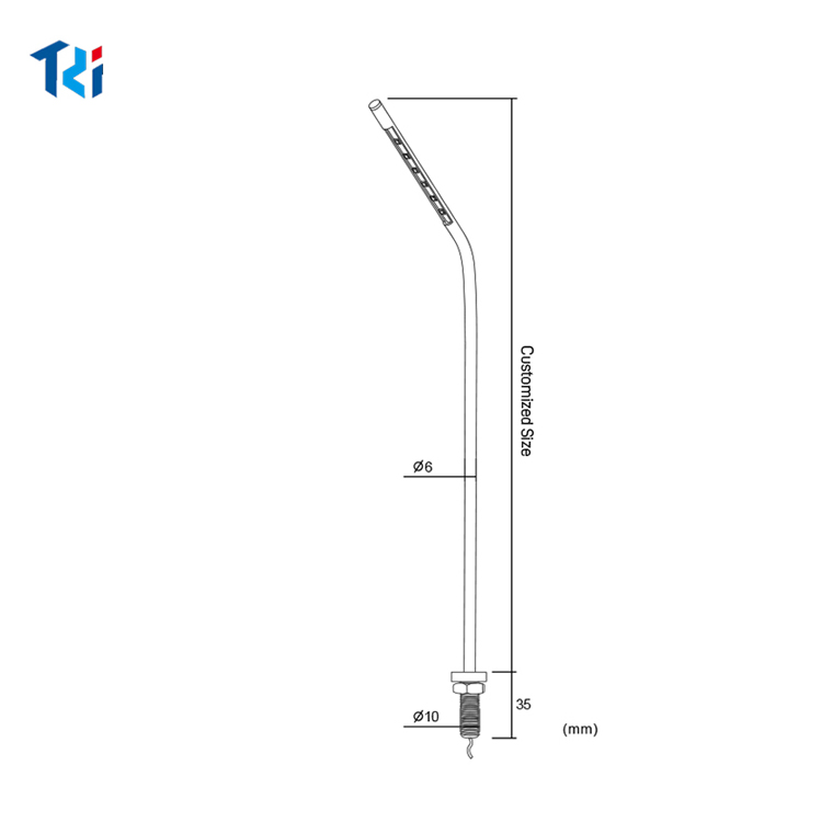 Aluminum Customized Height Slim stem Pole Spotlight for Watch Display showcase