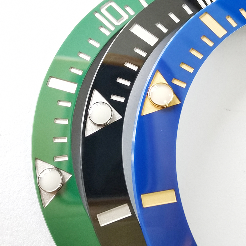 Titanium Silvery Color Word Ceramic 38.5mm Bezel for SUB 41mm 126610 126613 Automatic Watch