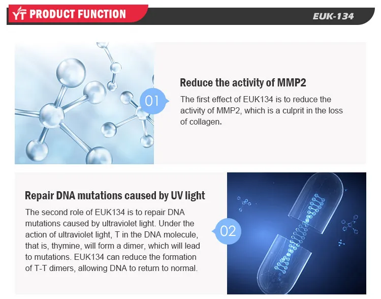 مكون مضاد للشيخوخة عالي الجودة 99% Euk-134 CAS 81065-76-1