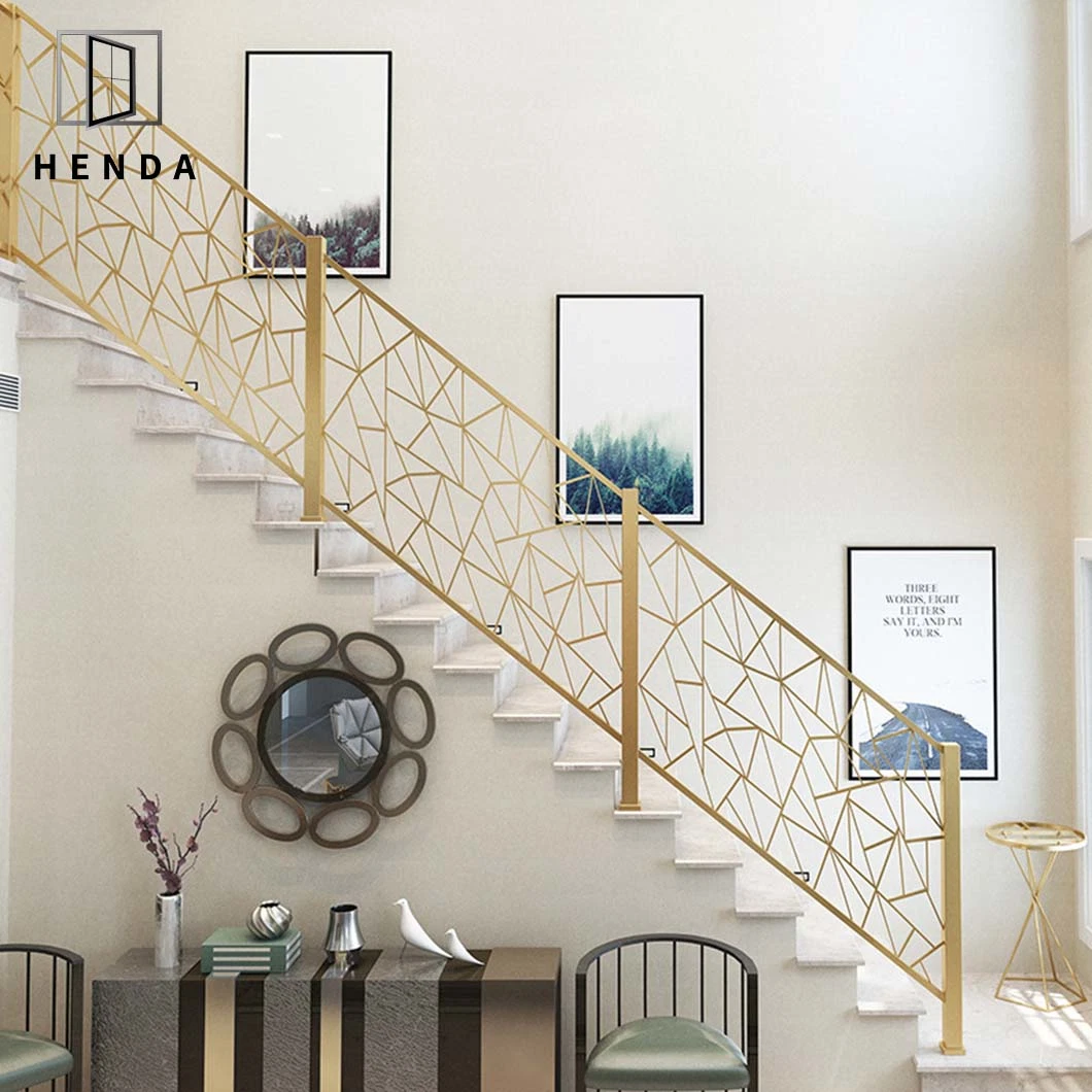 Front Designs of Houses Outdoor Glass Indoor Price Wrought Iron Stair Railing Handrail Design Balcony Fence Stair Iron Railing