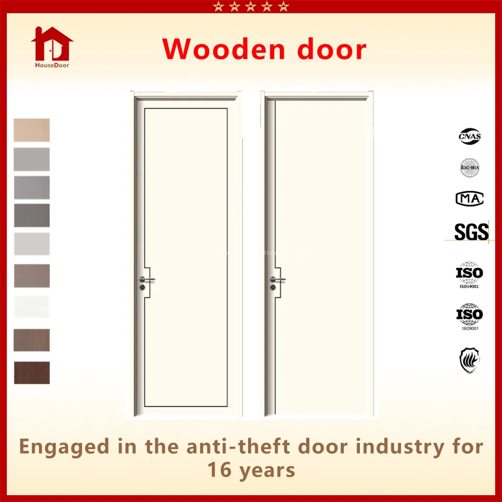 Luxury Wooden &amp; Engineered Wood Composite Interior Doors for Entrance, Security Exterior &amp; Aluminum/Sliding Door Option, Flush Design with Walnut Veneer