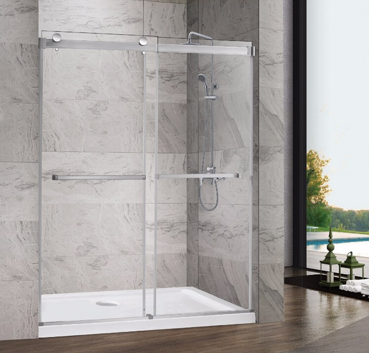 Elegant Frameless Sliding Glass Shower Enclosure for Modern Bathrooms