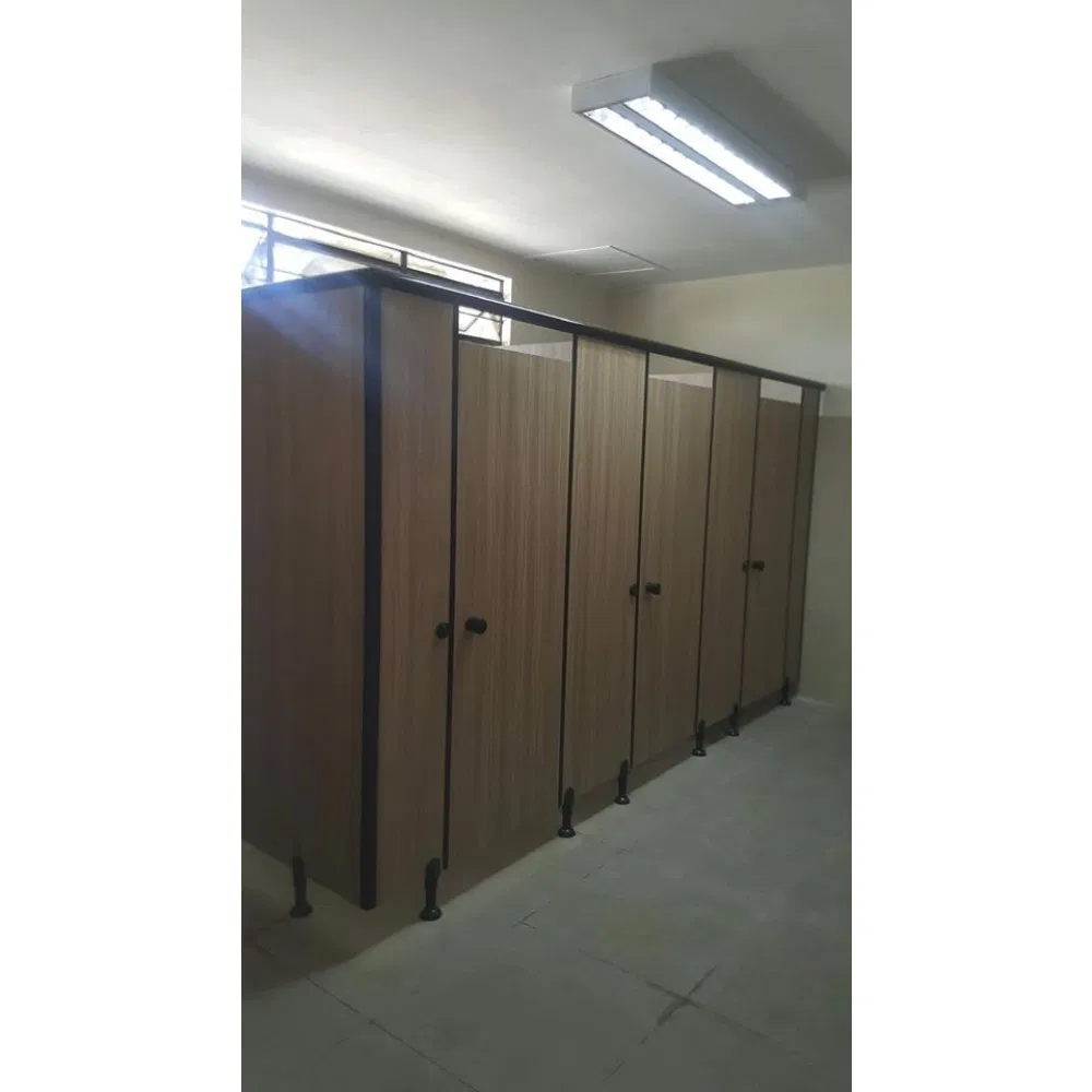 Custom Sizes HPL Laminate Floor Braced Solid Toilet Cubicles Board System for Toilet Partition